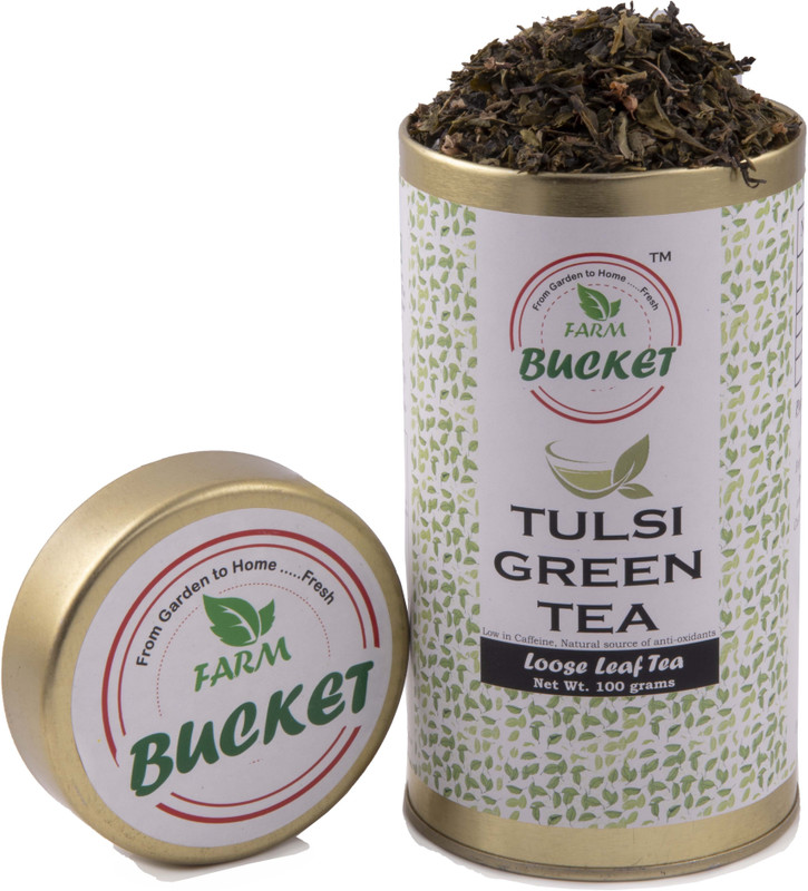 farm bucket Tulsi Green Tea - 100 grams - Loose Leaf Tea Tulsi Green Tea Box(100 g)