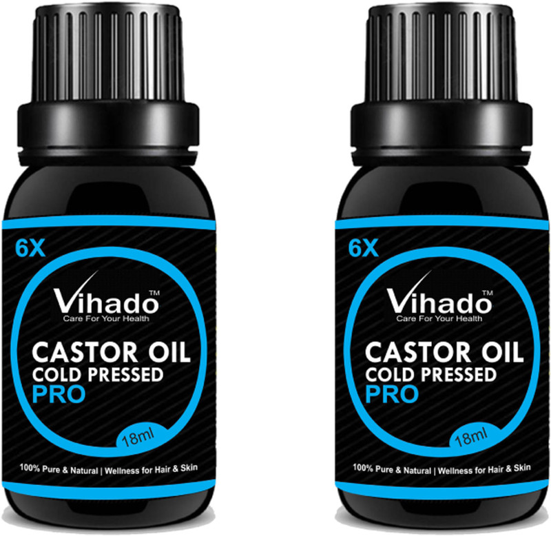 Vihado Essential Organic Cold Pressed 100 Pure Castor Oil For Hair Eyelashes Nails Body Skin Lalsons beard growth oil advanced hair oil (50 ml). desertcart