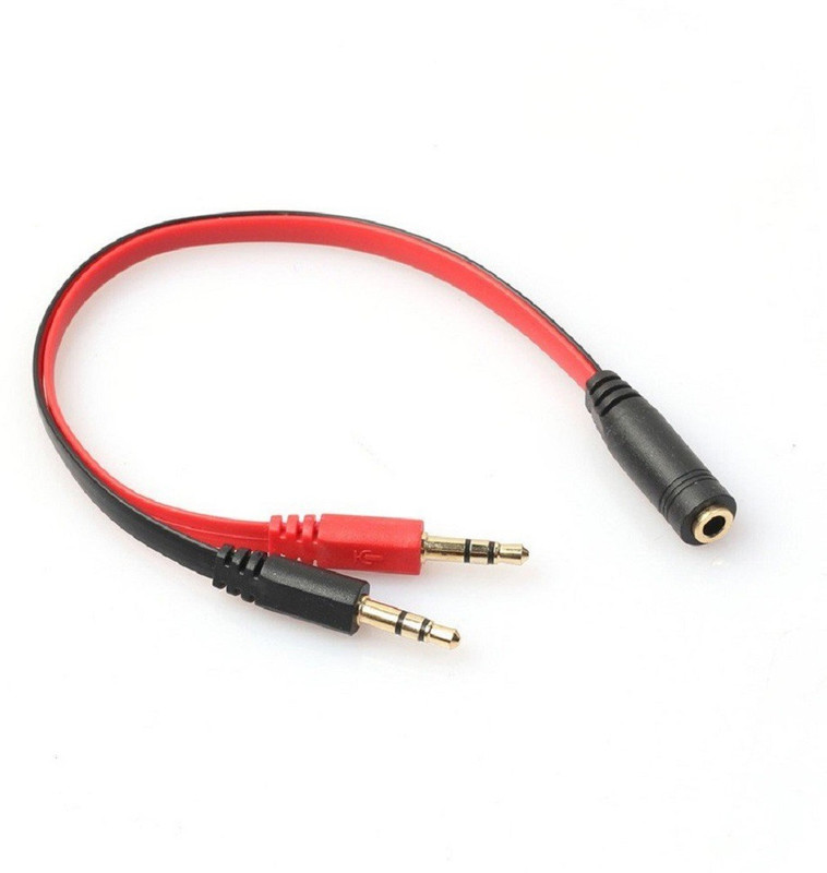 StudioArtz 3.5mm Stereo AUX Audio Mic Earphone Headphone Splitter Cable Adapter 1 Female To 2 Male Stereo Audio Cable(Compatible with Computer, Multicolor) StudioArtz 3.5mm Stereo AUX Audio Mic Earphone Headphone Splitter Cable Adapter 1 Female To 2 Male Stereo Audio Cable(Compatible with Computer, Multicolor)