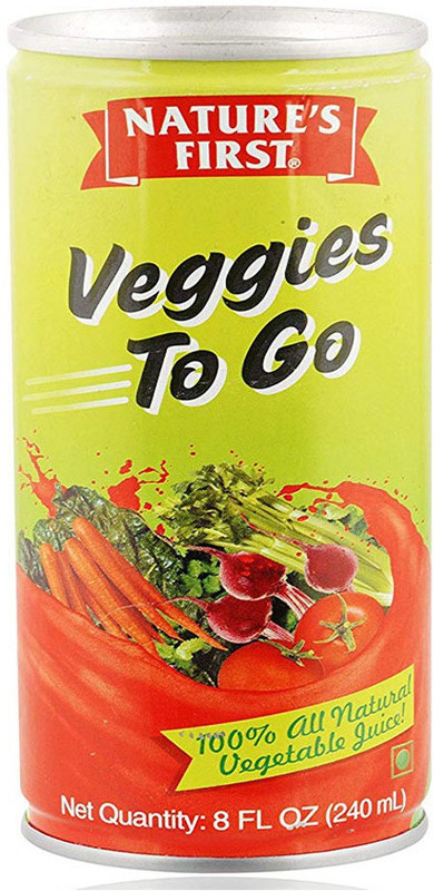 NATURE'S FIRST Veggies to Go Natural, 1440 ml (Pack of 6)(6 x 40 ml)