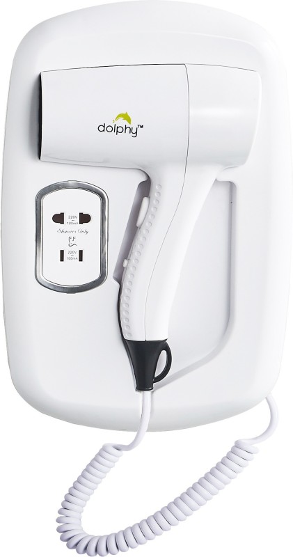 Dolphy Unique Design With Plug Hair Dryer(1200 W, White)