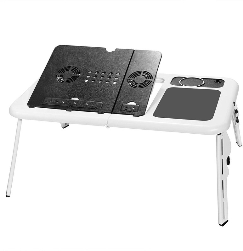 tryokart TRY010 Plastic Portable Laptop Table(Finish Color - WHITE)