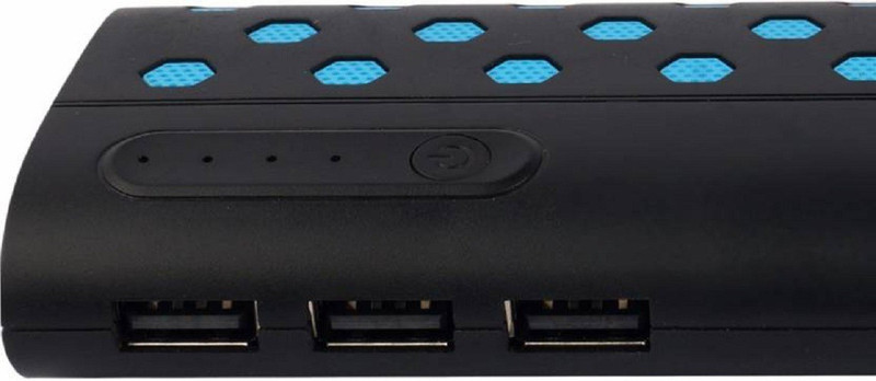 pomifi 10000 Power Bank (dotted, portable battery charger)(Black, Lithium-ion)