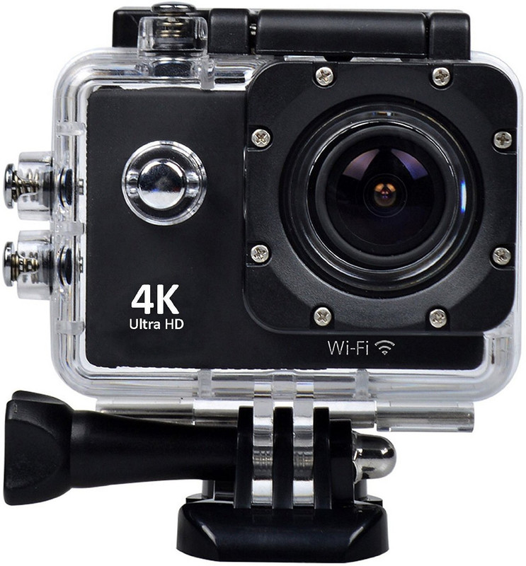 DMG 4K Wifi Waterproof Helmet 2 inch LCD Display Ultra-HD 12MP 170Â° Wide Angle Lens Full HD Sports and Action Camera(Black, 12 MP)
