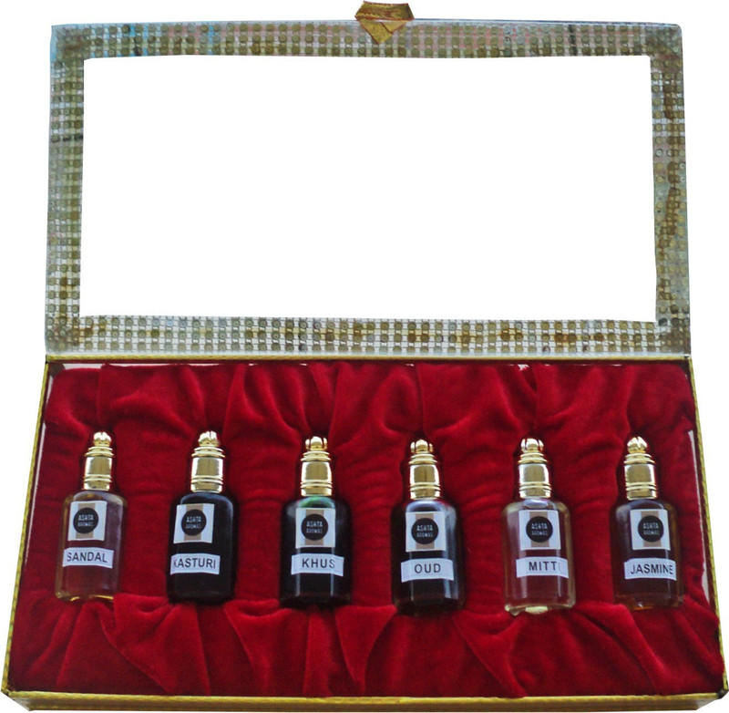 ASHTAAROMAS Combo of 6 Pcs Pure Herbal Fragrances Attar (8 ML Each) Herbal Attar(Gul Hina)