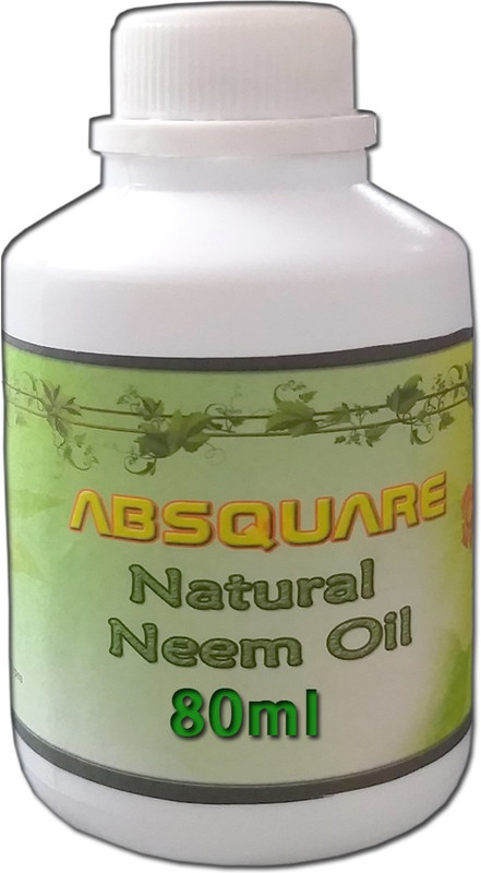 absquare Natural & Pure Cold Pressed Unrefined Neem oil 80 ml ,Natural & Undiluted For Skincare,Hair Care ,Body and Essential Oils(80 ml)