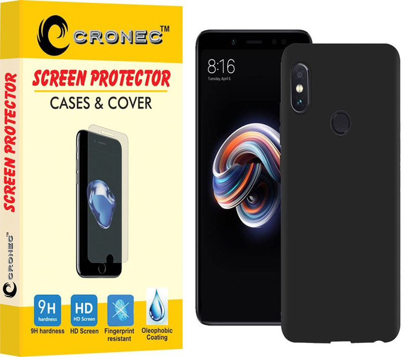 cronec Back Cover for Mi Redmi Note 5 Pro(black, Grip Case)