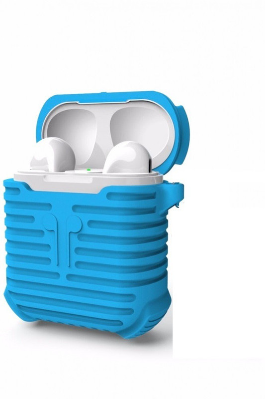 JPACC Pouch for APPLE AIRPODS(LIGHT BLUE, Shock Proof, Flexible Case)