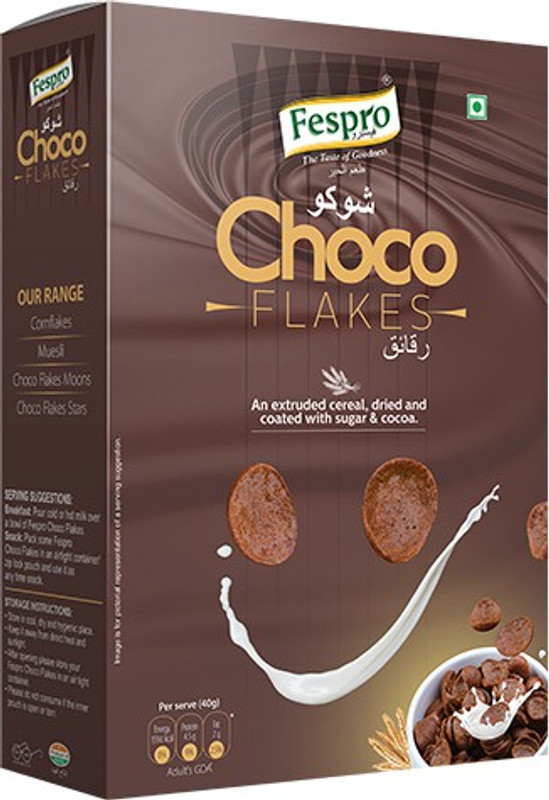 FESPRO CHOCO FLAKES BOX(375 g, Box)