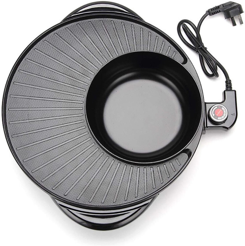 Mantavya Electric Hot Pan Instant Boiled with BBQ Grill, Boil, Fry, Roast, Cook Round Electric Pan Mantavya Electric Hot Pan Instant Boiled with BBQ Grill, Boil, Fry, Roast, Cook Round Electric Pan