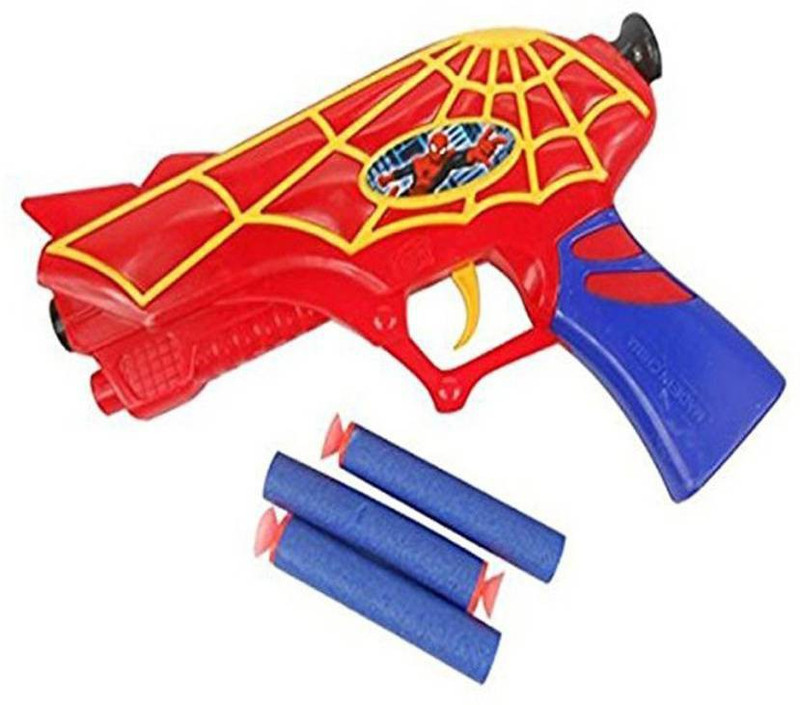 pari Spiderman Soft Bullet Gun For Kids(Multicolor)