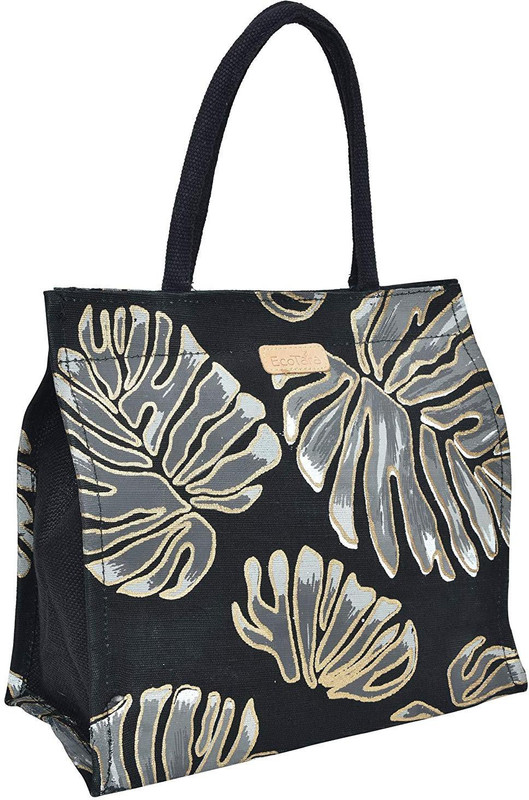 Ecotara Flora Design Multipurpose Bag(Black, 3 L)