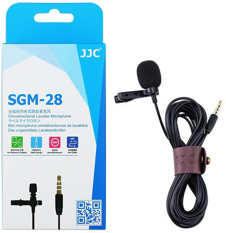 JJC SGM-28 Omnidirectional Lavalier Camera Microphone