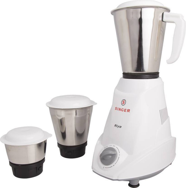 Singer RIYA 500 W Mixer Grinder(White, 3 Jars)