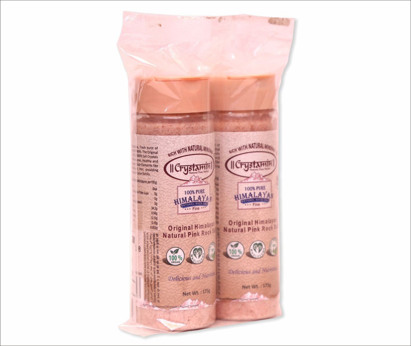 Crystamin Original Natural Himalayan Pink Rock Salt Dual Pack (175GM X 2) Himalayan Pink Salt(25 g, Pack of 2) Crystamin Original Natural Himalayan Pink Rock Salt Dual Pack (175GM X 2) Himalayan Pink Salt(25 g, Pack of 2)