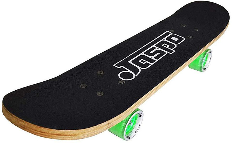 Jaspo Experts 27"x7" Anti Skid Skateboard with Grip Tape and Carry Bag 7 inch x 27 inch Skateboard(Black, Pack of 1)