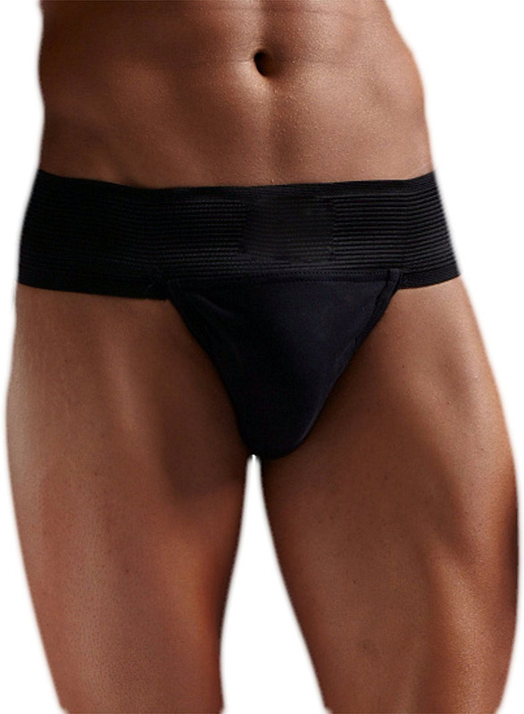 style hunt Athletic Scrotal Supporter Back Covered Black for Gym,Cricket and Running Hip Support(Black)