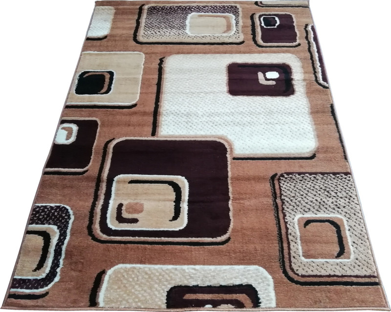 as handloom Gold Acrylic Area Rug(105 cm  X 150 cm)
