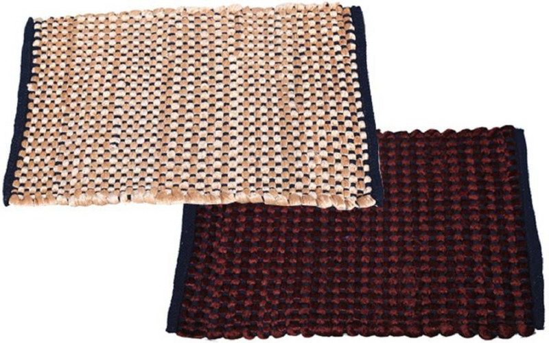 seahawks Cotton Door Mat(Dark Brown & Cream, Medium)