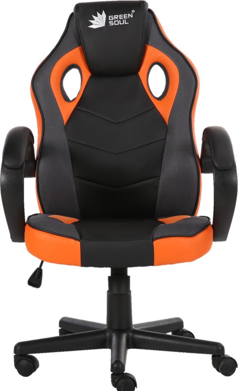 Green Soul Green Soul Gaming/Desk Chair (GS500-Black & Orange)"The Conqueror" Leatherette Office Executive Chair(Black, Orange)