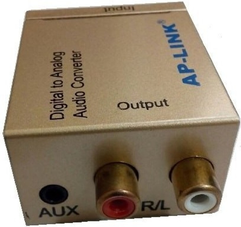 aplink Digital To Analog Audio Converter Digital To Analog Audio Converter Media Streaming Device(golden, Black)