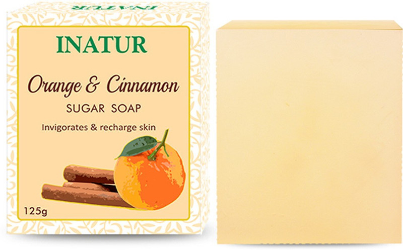 inatur Orange & Cinnamon Sugar Soap(125 g)