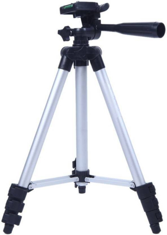 tygot Camera & Mobile Tripod with Mobile Clip Holder Bracket Fully Flexible Mount Cum Tripod Stand with Three-Dimensional Head & Quick Release Plate Tripod (White, Supports Up to 1500) Tripod(Silver, Supports Up to 1500 g)