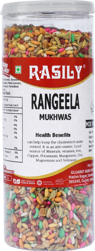 rasily Rangeela Mukhwas dhanadal, sesame, salty sweet, fennel Mouth Freshener