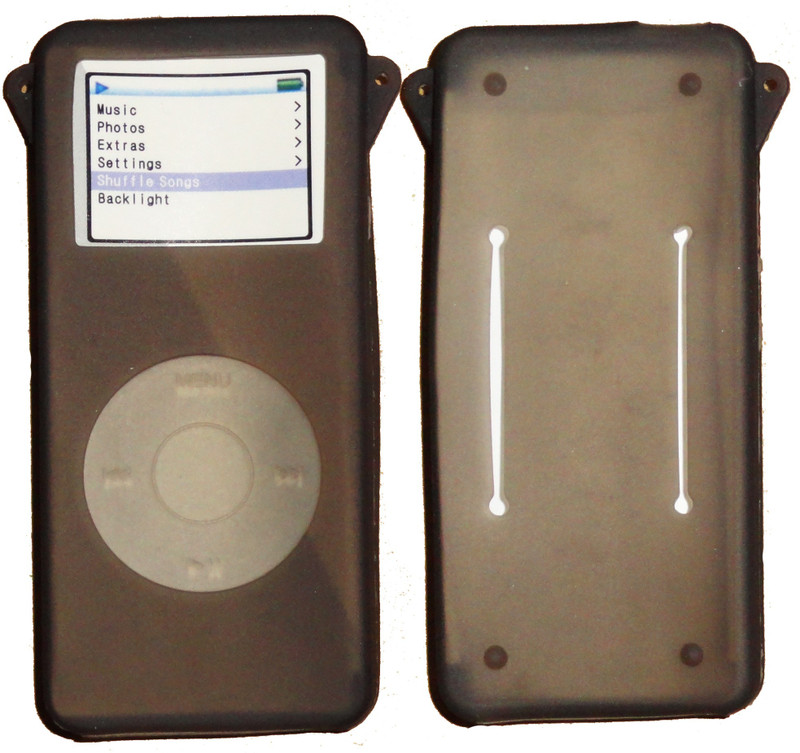 frato Sleeve for Apple iPod Nano 1st & 2nd Generation(Smoke Black Silicon Gell, Grip Case, Silicon)