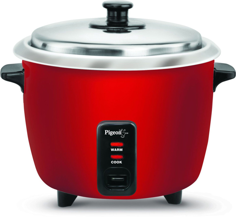 Pigeon Joy (With SS Lid) -2.8L(Double Pot) Electric Rice Cooker(2.8, Red)