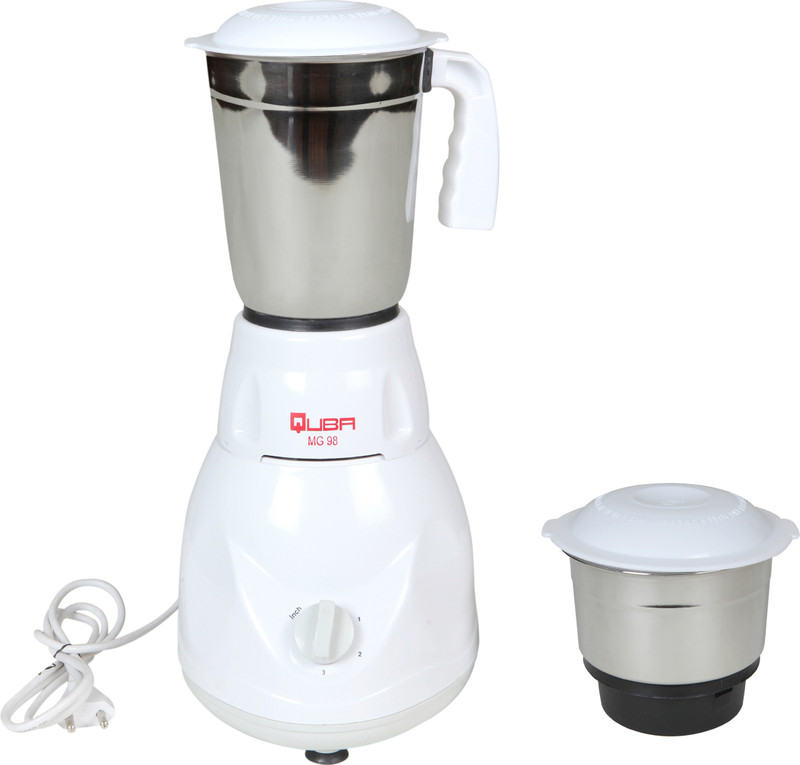 Quba MG 98 500 W Mixer Grinder(White, 2 Jars)