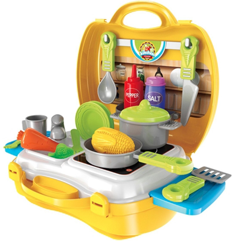 decor express 26Pcs Kitchen Set Suitcase Pretend and Play set