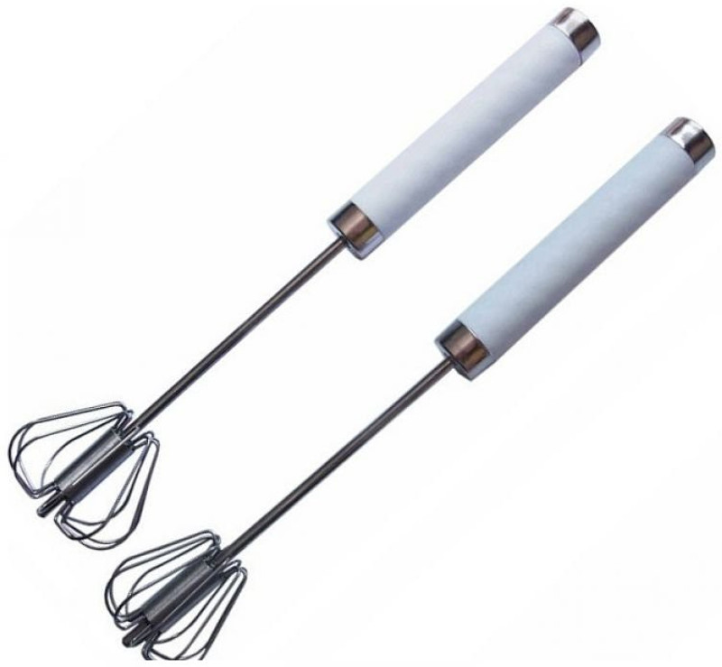 Dragon Set of 2 Better Beater Press and Spin Action 0 Hand Blender(White)