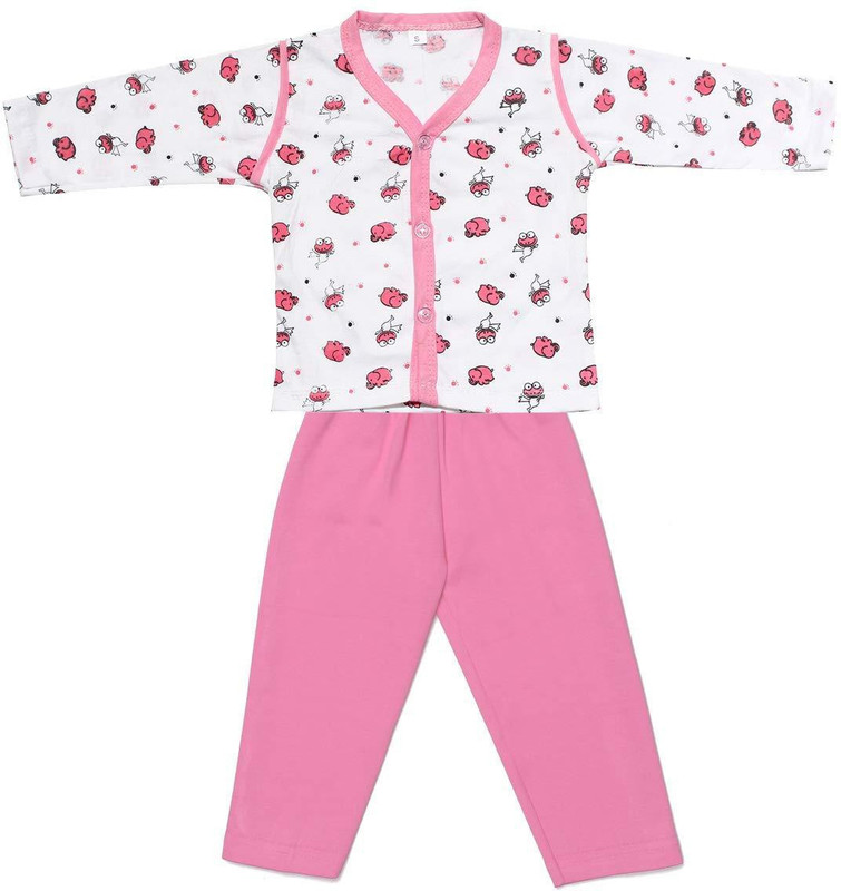 babeezworld Kids Nightwear Boys & Girls Printed Cotton Blend(Multicolor Pack of 1)