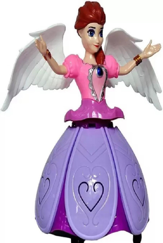 skyglobe Baby Angel Girl Dazzling Lights with Music - Princess Gift Toy (Blue)(Multicolor)