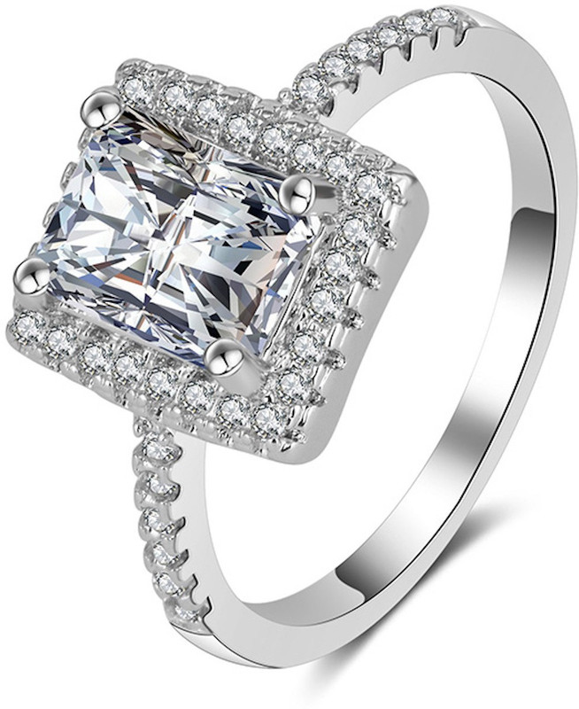 osw jewel Metal Crystal Titanium Plated Ring