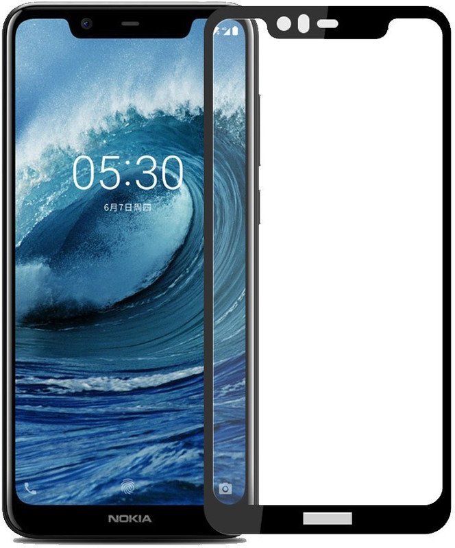 techshield Edge To Edge Tempered Glass for Nokia 5.1 {5D Tempered Glass}(Pack of 1)