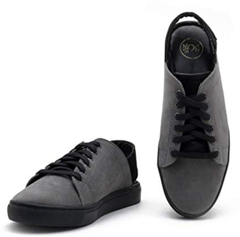 Monk story Sneakers For Men(Black, Grey)