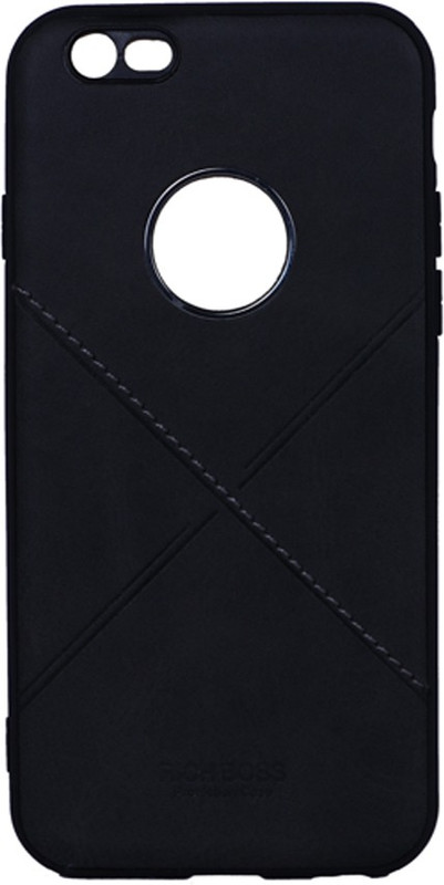 fabzy Back Cover for Rich Boss Leather Case For Apple Iphone 6 (Black)(Black)