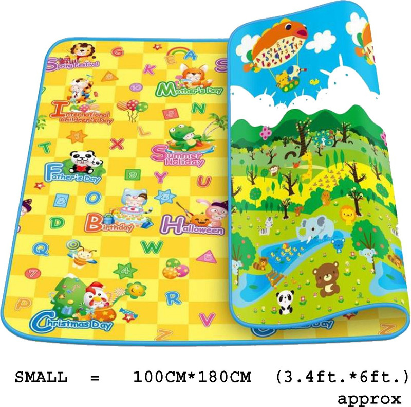 kidbee PP (Polypropylene), Plastic Baby Play Mat(Multicolor, Small)