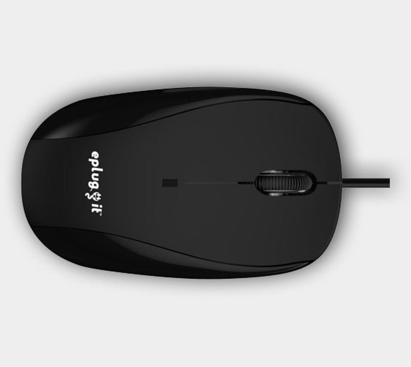 eplugit MS101 Wired Laser Mouse(USB 2.0, Black)