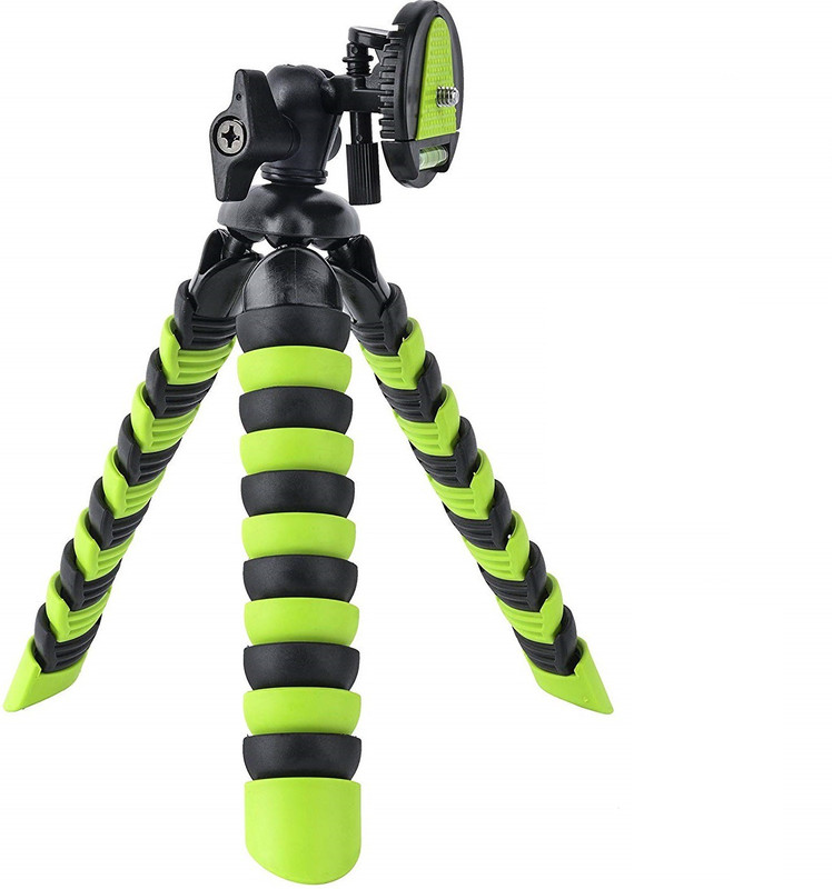 yantralay 12 inch Flexible Tripod With Quick Release Plate, Mobile Holder And Rotating Ball Head For DSLR, Action Cameras & Smartphones Tripod(Green, Supports Up to 2000 g)