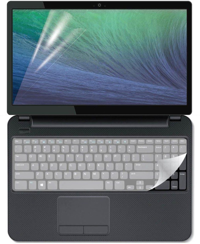 FineArts Combo of 15.6 inch Laptop Screen Guard and Key Guard Combo Set(Assorted)