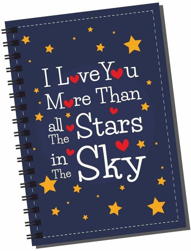dpotli A5 Diary(I love you more than stars than in the sky, Multicolor)