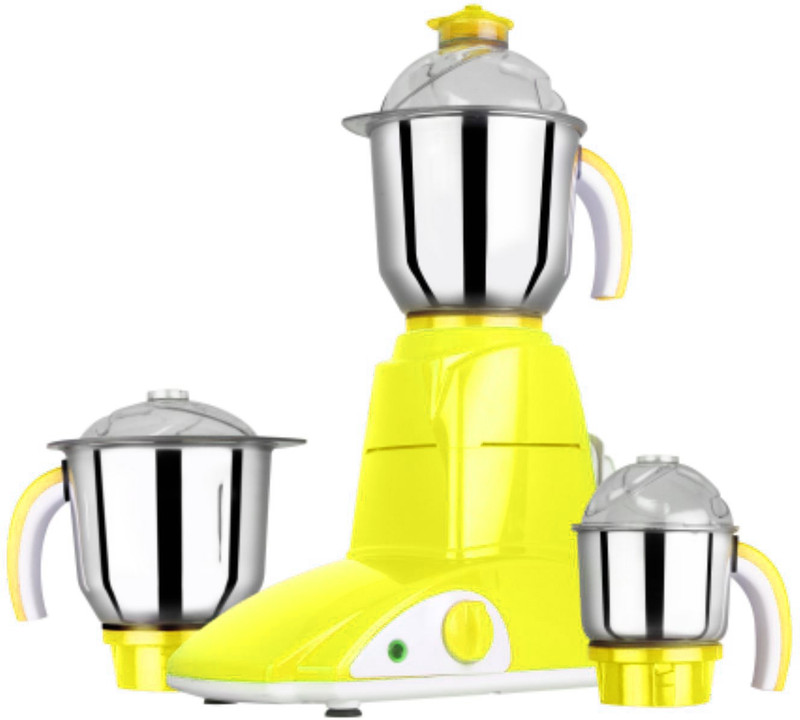 UTI Unimix Jupiter 750 W Mixer Grinder(Yellow, 3 Jars)