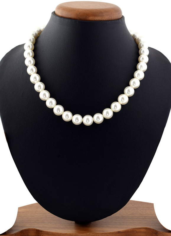 sakshi sakshi Beautiful Original 12 mm & 17In Shell Pearl Necklace For Womens & Girls Pearl Shell Necklace