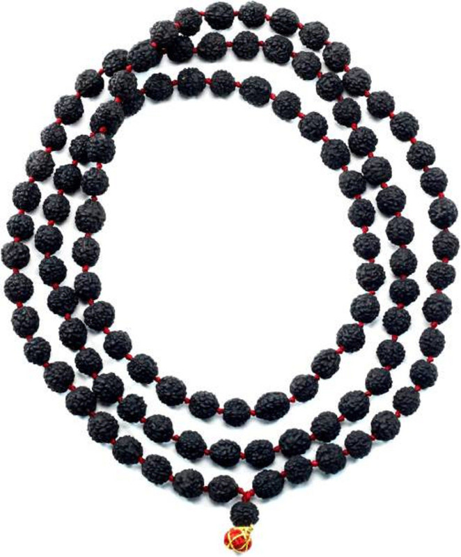 haridwar astro Rudraksha Mala Double Zero Size Wood Necklace Gold-plated Plated Alloy Necklace