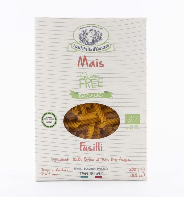 Rustichella D' Abruzzo FUSILLI MAIS BIO Pasta g 250 (Fusilli Corn Organic Gluten free) Pasta(250 g)