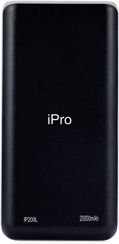 Ipro 20000 mAh Power Bank (IP200L, Lithium Polymer)(Black, Lithium Polymer)