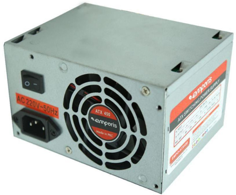 Terabyte 450 Watt High Performance Power Supply Male 2 Female pin PSU 450 Watts PSU(Silver) Terabyte 450 Watt High Performance Power Supply Male 2 Female pin PSU 450 Watts PSU(Silver)